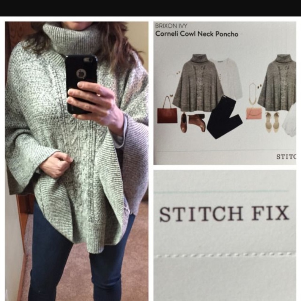 Brixon Ivy Corneli Cowl Neck Poncho.